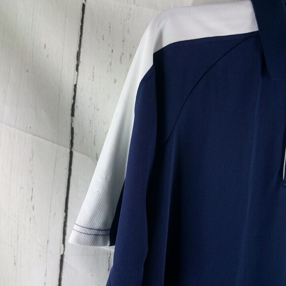 Under Armour Mens Blue White Golf Polo Shirt Size XL - Picture 3 of 9